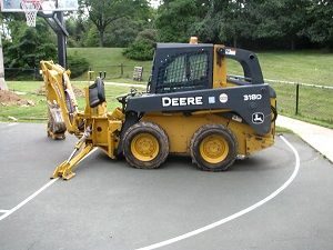 a loader for playground construction