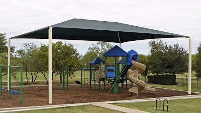 playground and shade structure installation