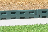 green plastic border or playground border